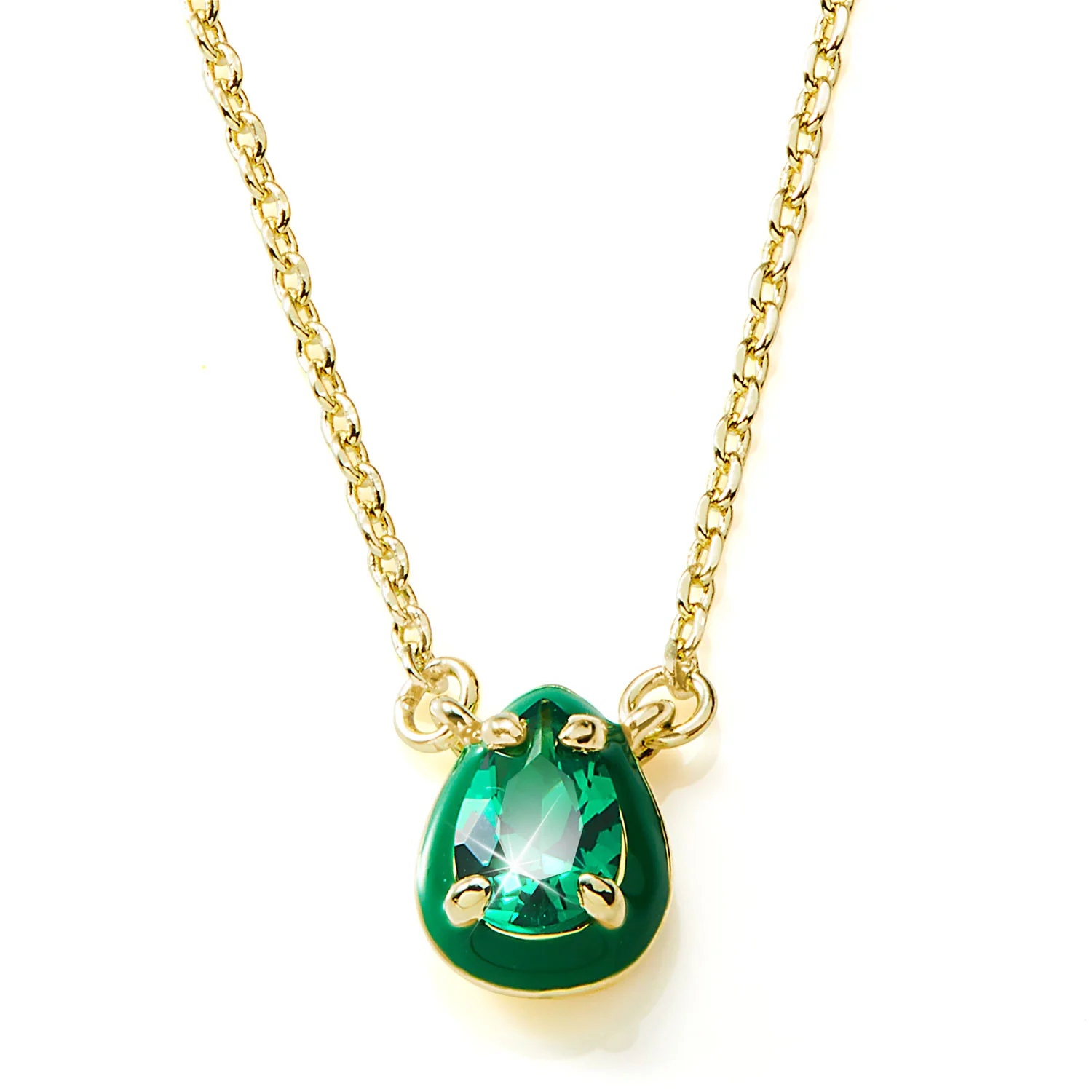 Pear Birthstone and Enamel Necklace - Image 3