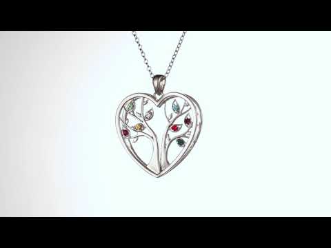 Personalized Birthstone Tree of Life Necklace- 14K Gold Plated - Image 7