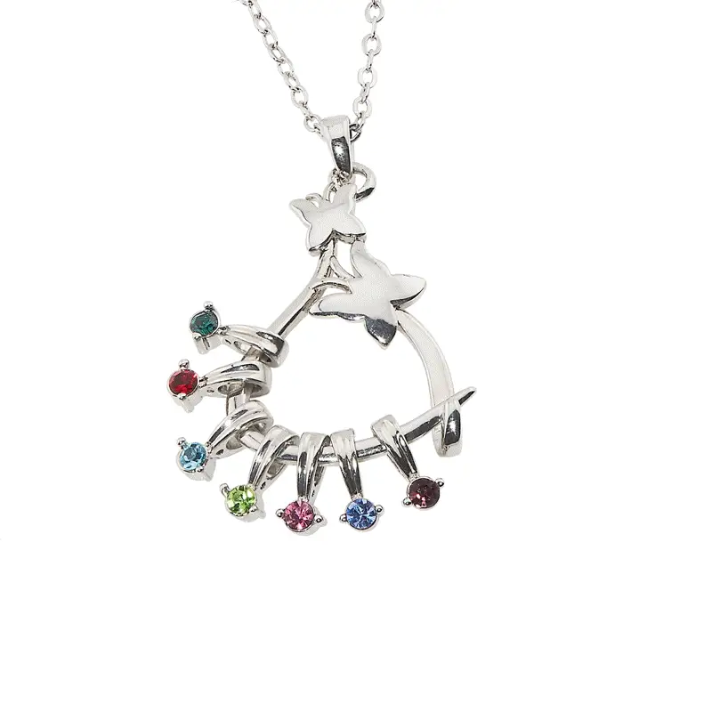 Personalized Butterfly Slider Charm Necklace - Image 2