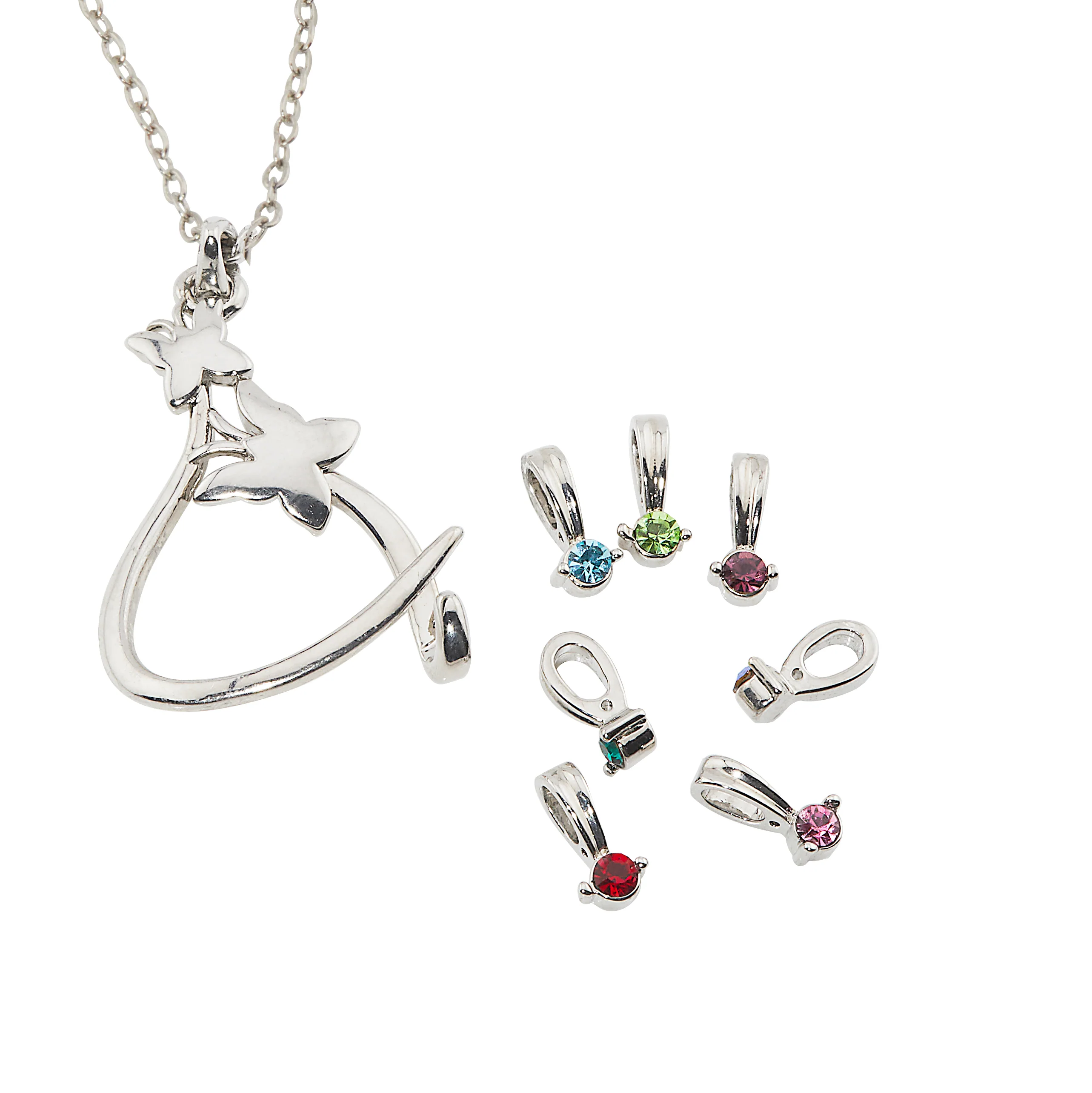 Personalized Butterfly Slider Charm Necklace - Image 4