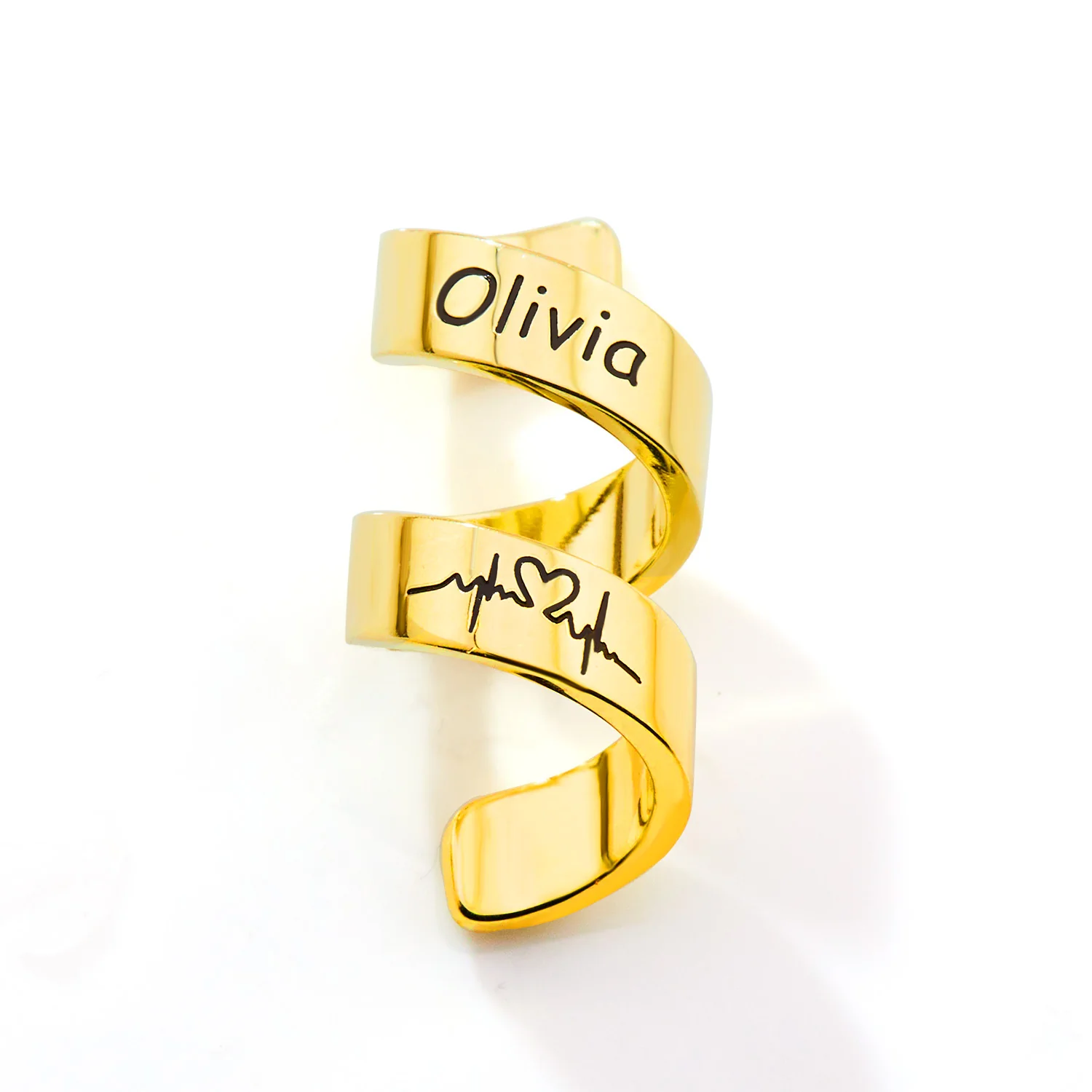Personalized Double Wrap Stethoscope Slide Charm – Silver, Gold & Rose Gold Plated - Image 3