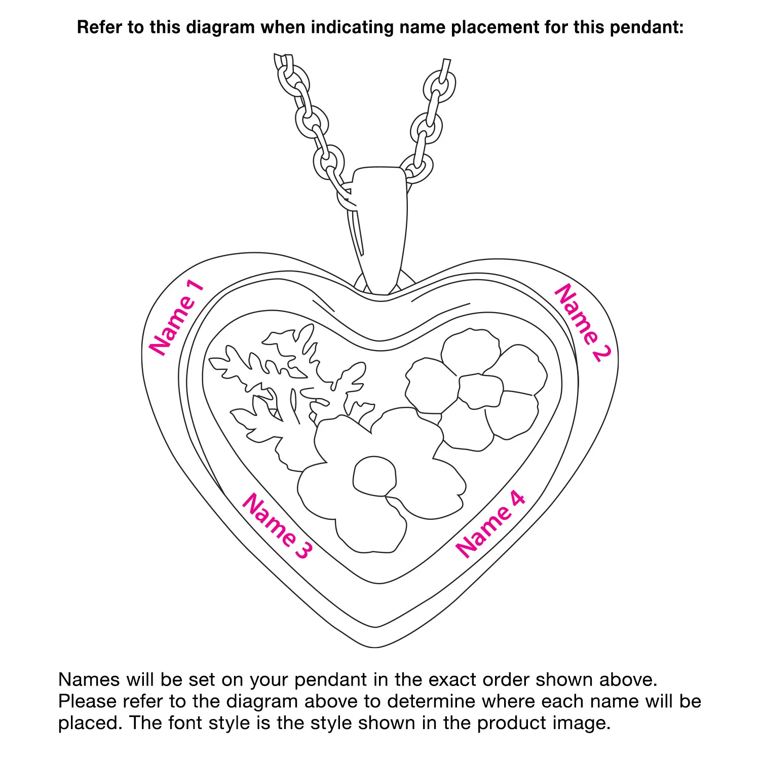 Personalized Dried Flower Heart Pendant Necklace - Image 6