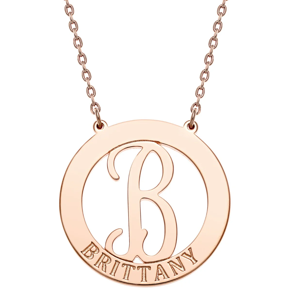 Personalized Engraved Initial Letter Necklace - Image 6