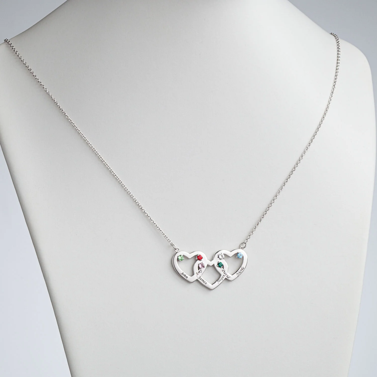 Personalized Hearts Necklace - Image 2