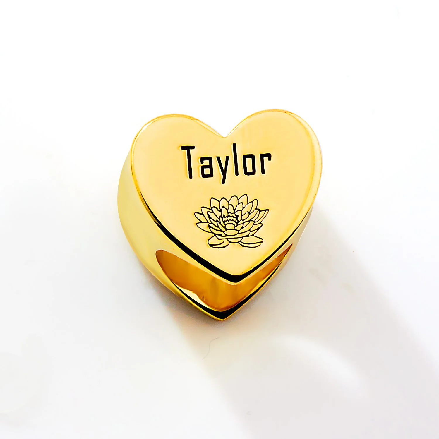 Personalized Heart Stethoscope Slide Charm – Silver, Gold & Rose Gold Plated - Image 3