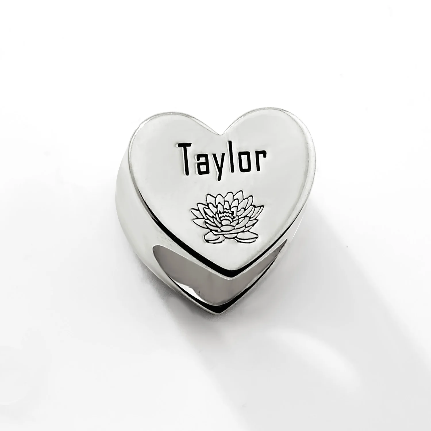 Personalized Heart Stethoscope Slide Charm – Silver, Gold & Rose Gold Plated - Image 4