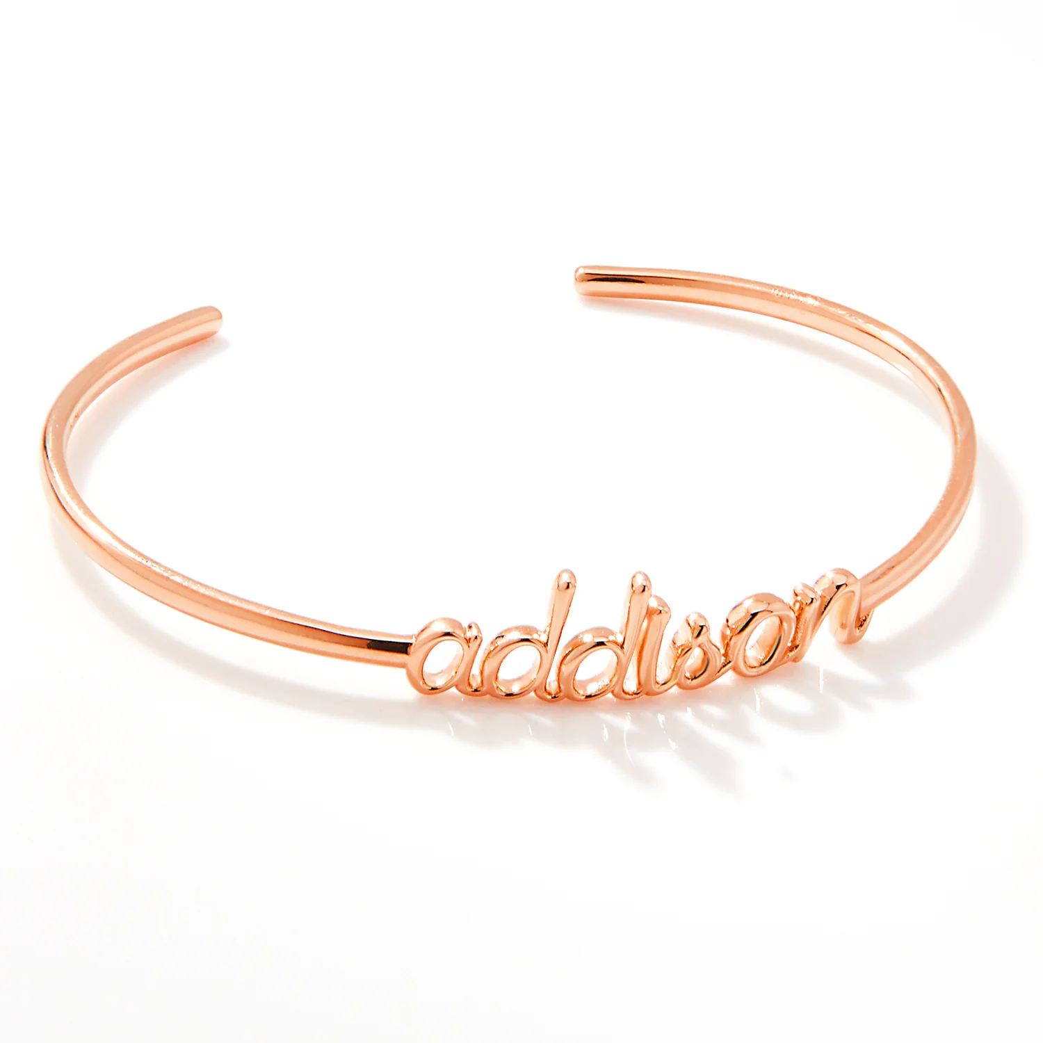 Personalized Lowercase Script Name Cuff Bracelet - Image 5