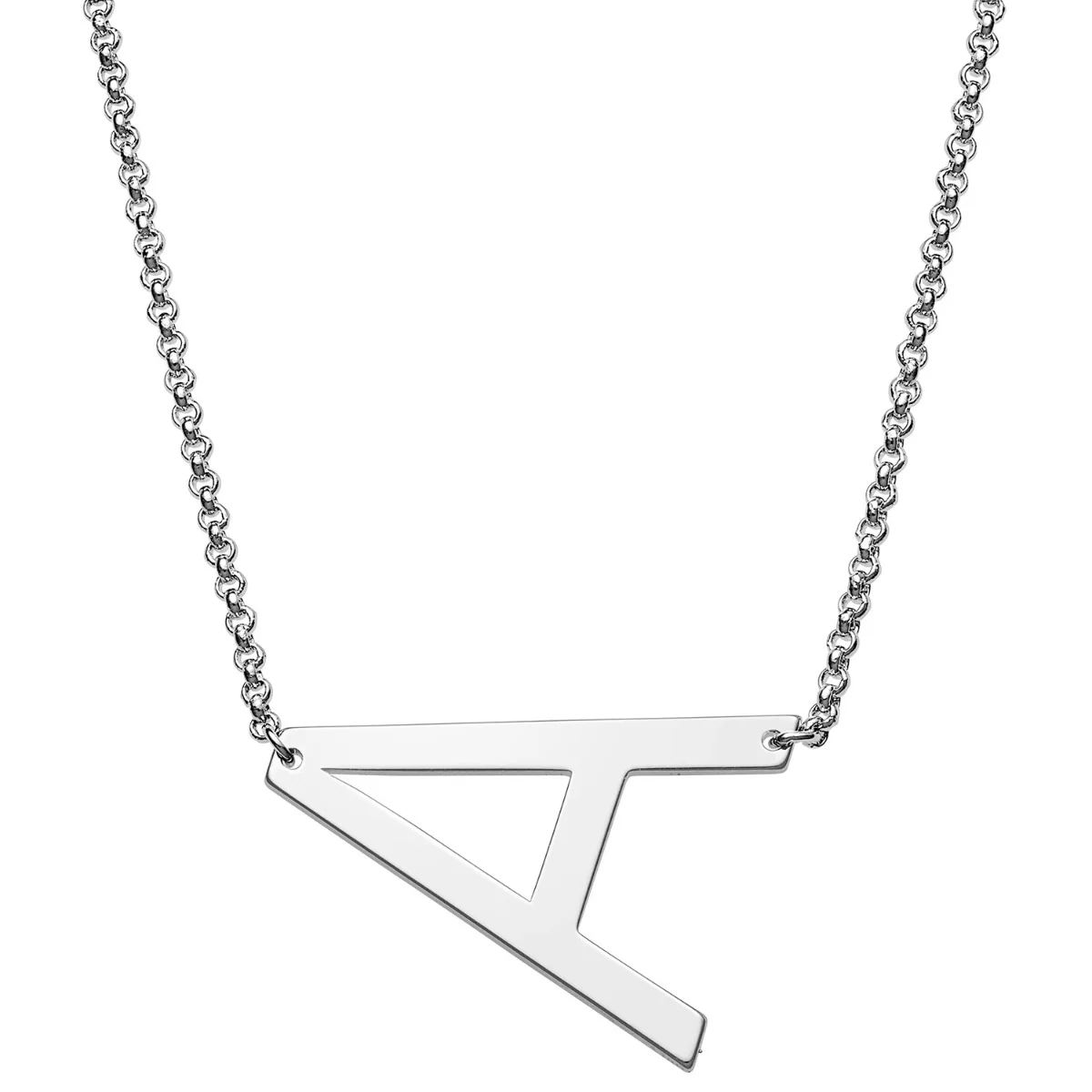 Personalized Medium Sideways Initial Necklace - Image 2
