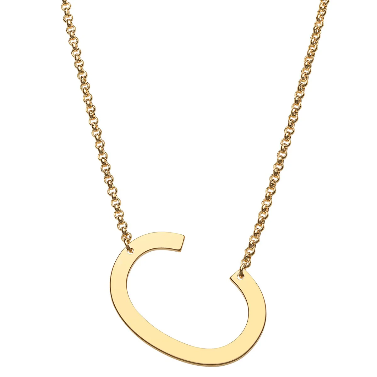 Personalized Medium Sideways Initial Necklace - Image 3