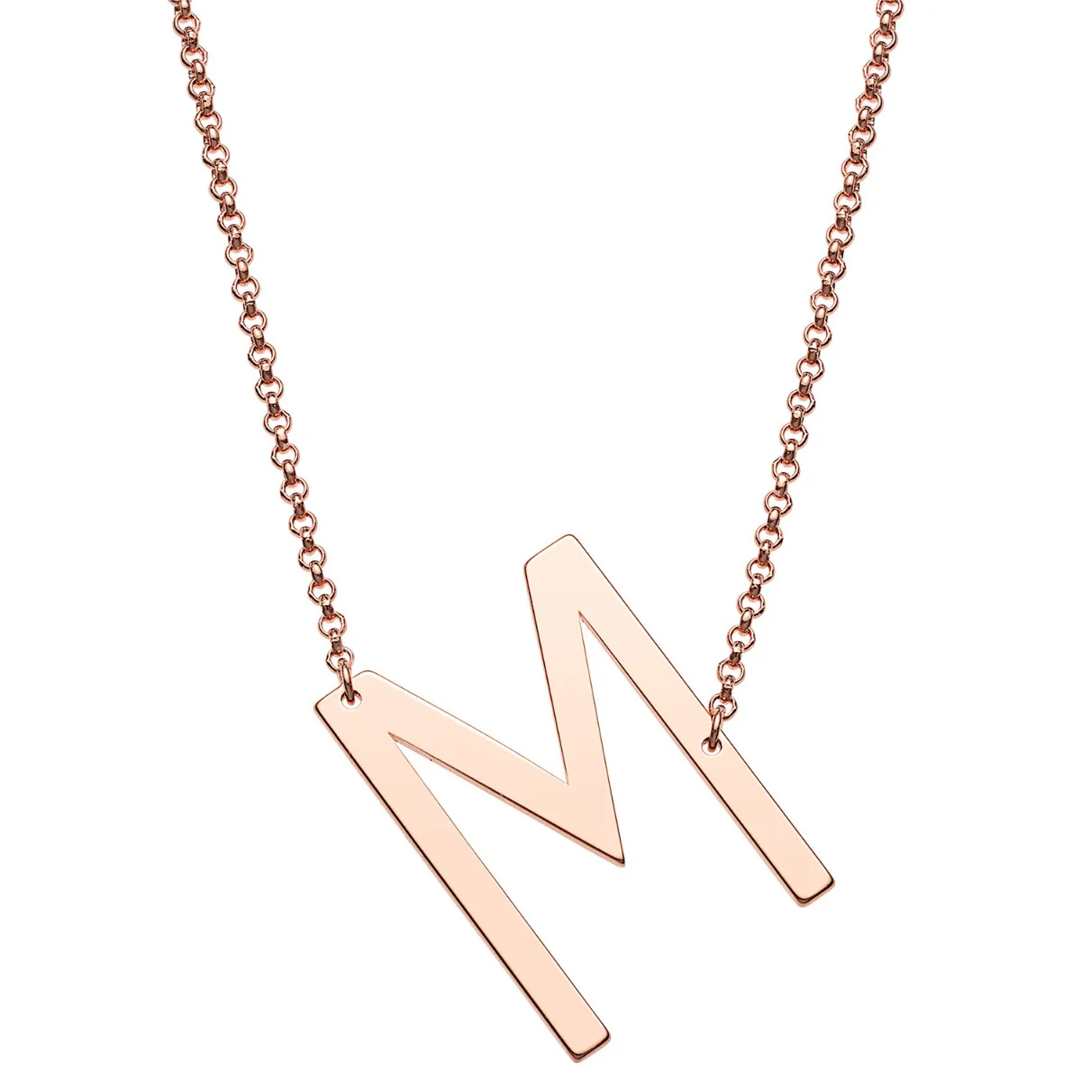Personalized Medium Sideways Initial Necklace - Image 4