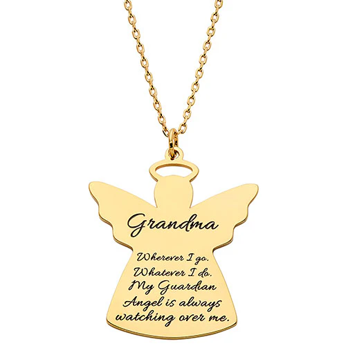 Personalized Memorial Angel Necklace - Image 4