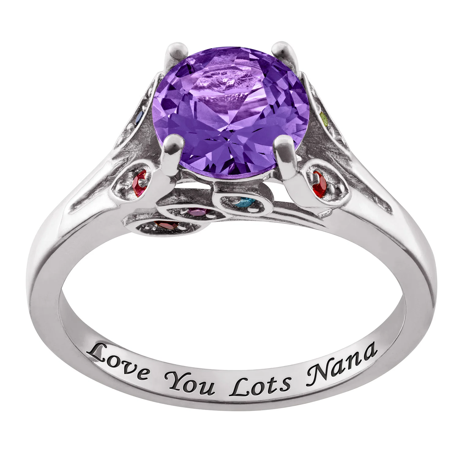 Personalized Mother's and Grandmother's Birthstone Ring - Image 4