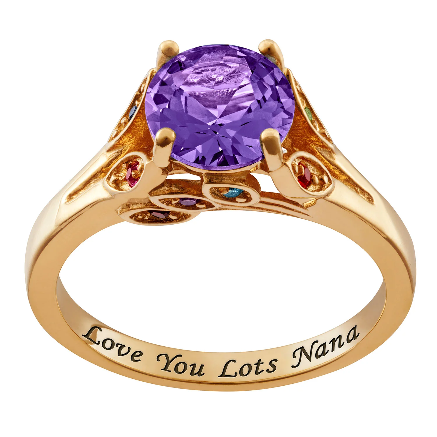 Personalized Mother's and Grandmother's Birthstone Ring - Image 6