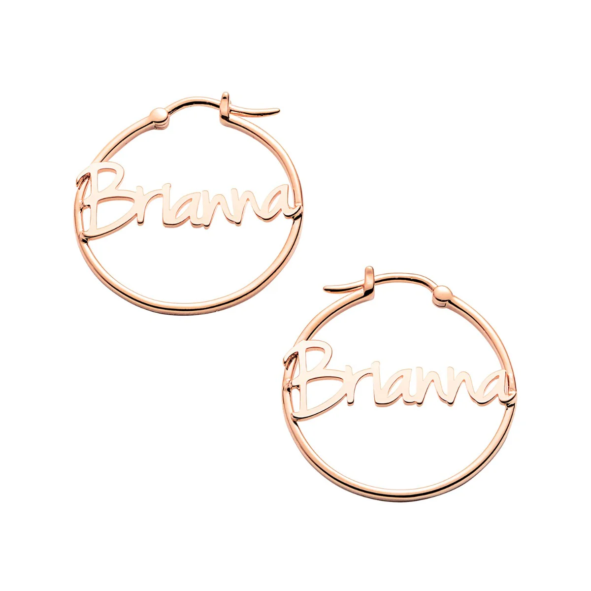 Personalized Name Small Hoop Earrings - Image 8