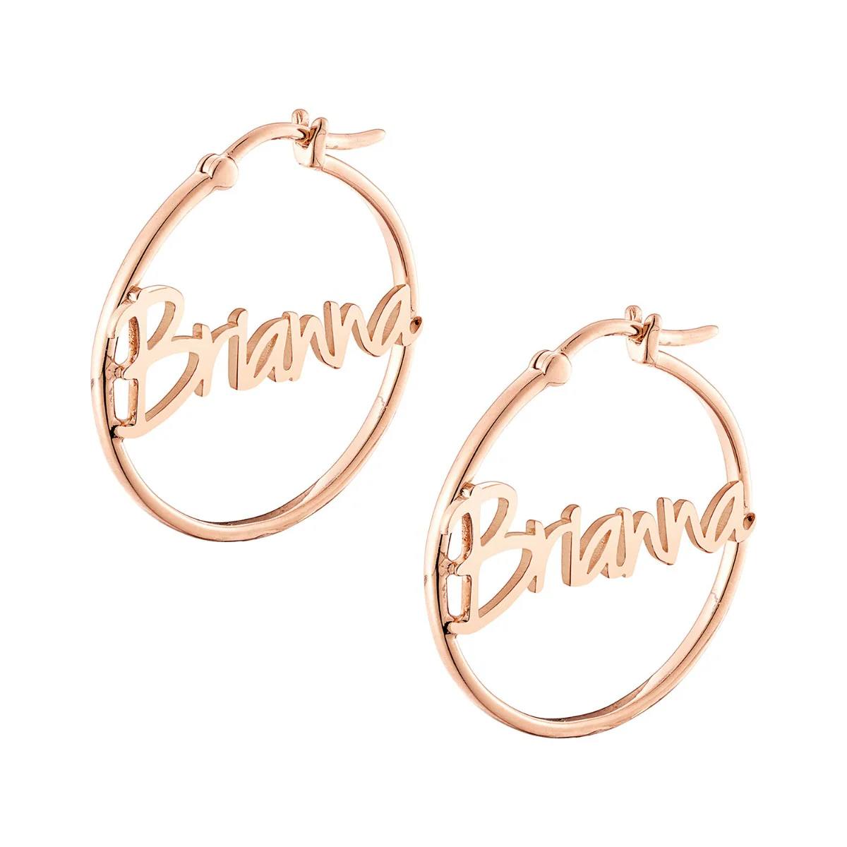 Personalized Name Small Hoop Earrings - Image 9