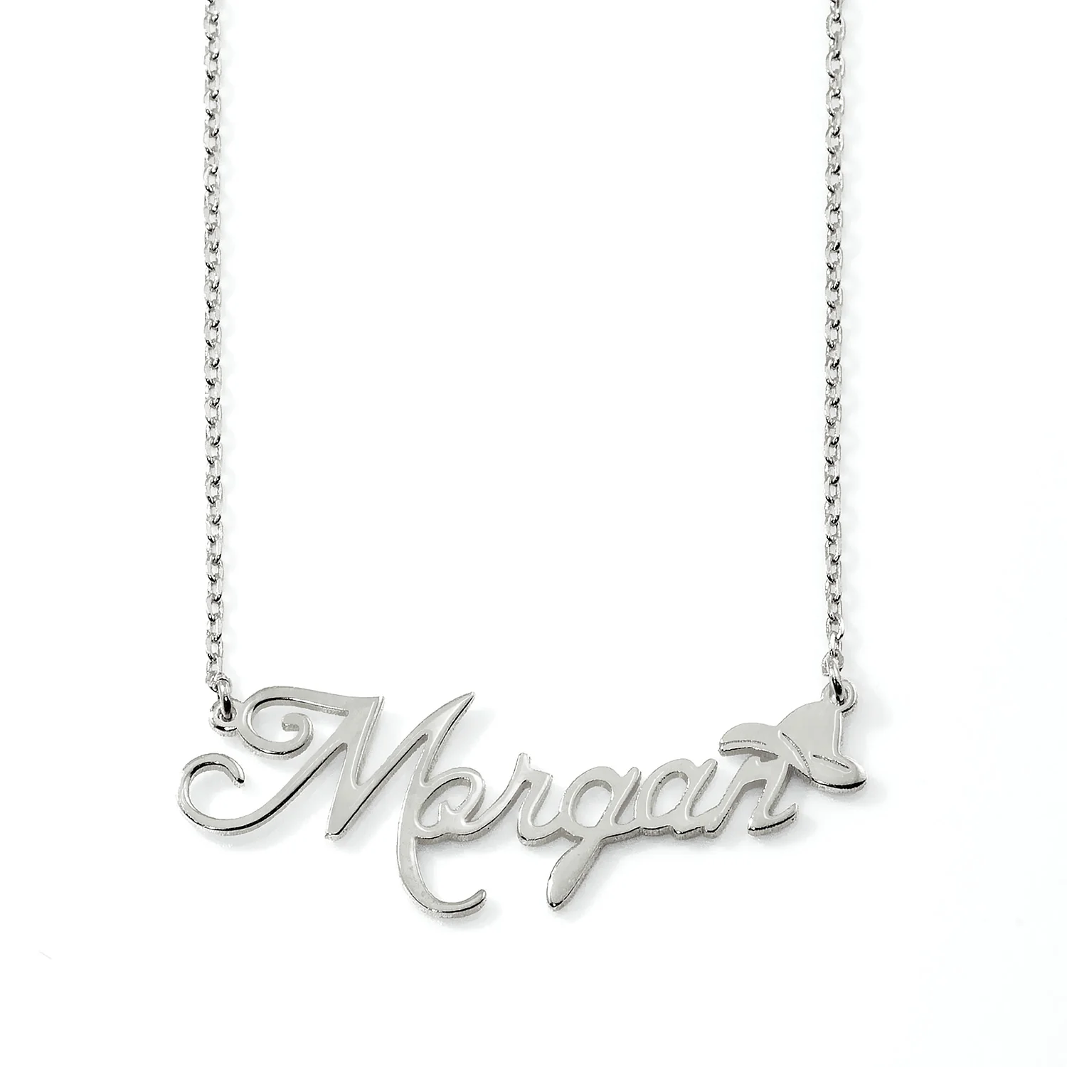 Personalized Script Name Necklace with Cowboy Hat - Image 4