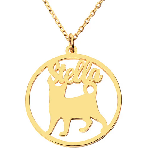 Personalized Standing Cat Silhouette Necklace - Image 4