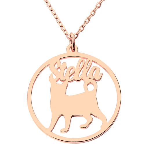 Personalized Standing Cat Silhouette Necklace - Image 6