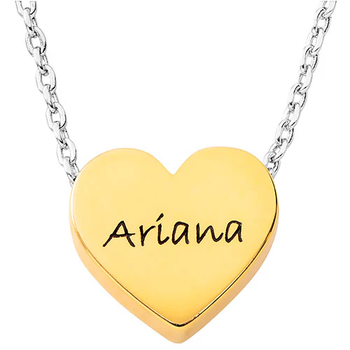 Petite Engraved Heart Necklace - Image 4