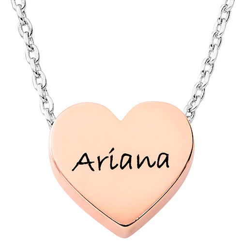 Petite Engraved Heart Necklace - Image 6