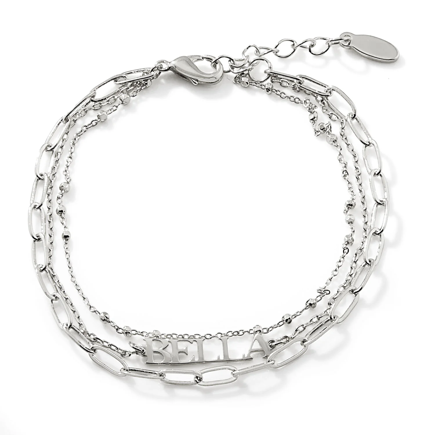 Petite Name Plaque Multichain Bracelet - Image 5