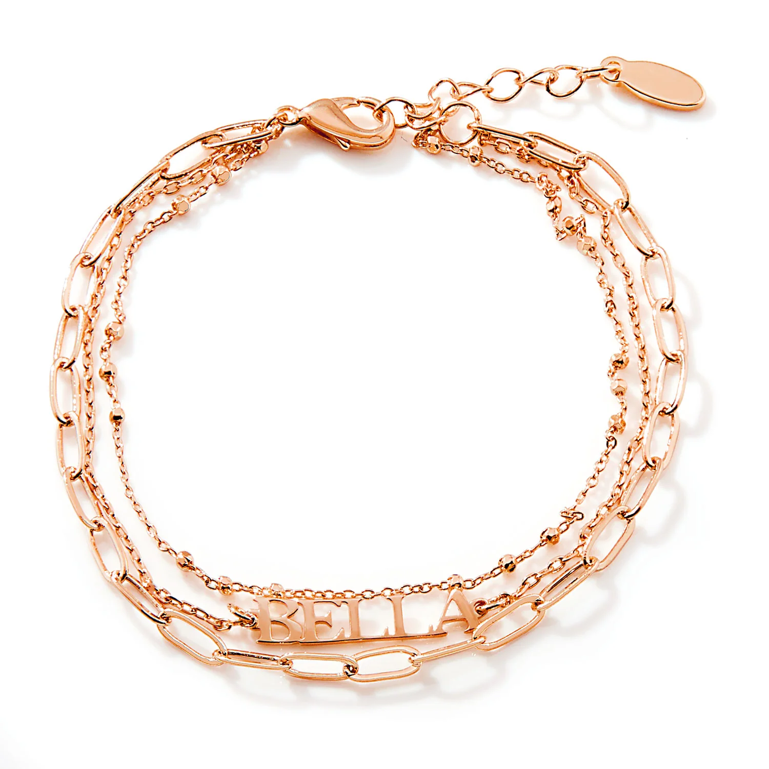 Petite Name Plaque Multichain Bracelet - Image 7