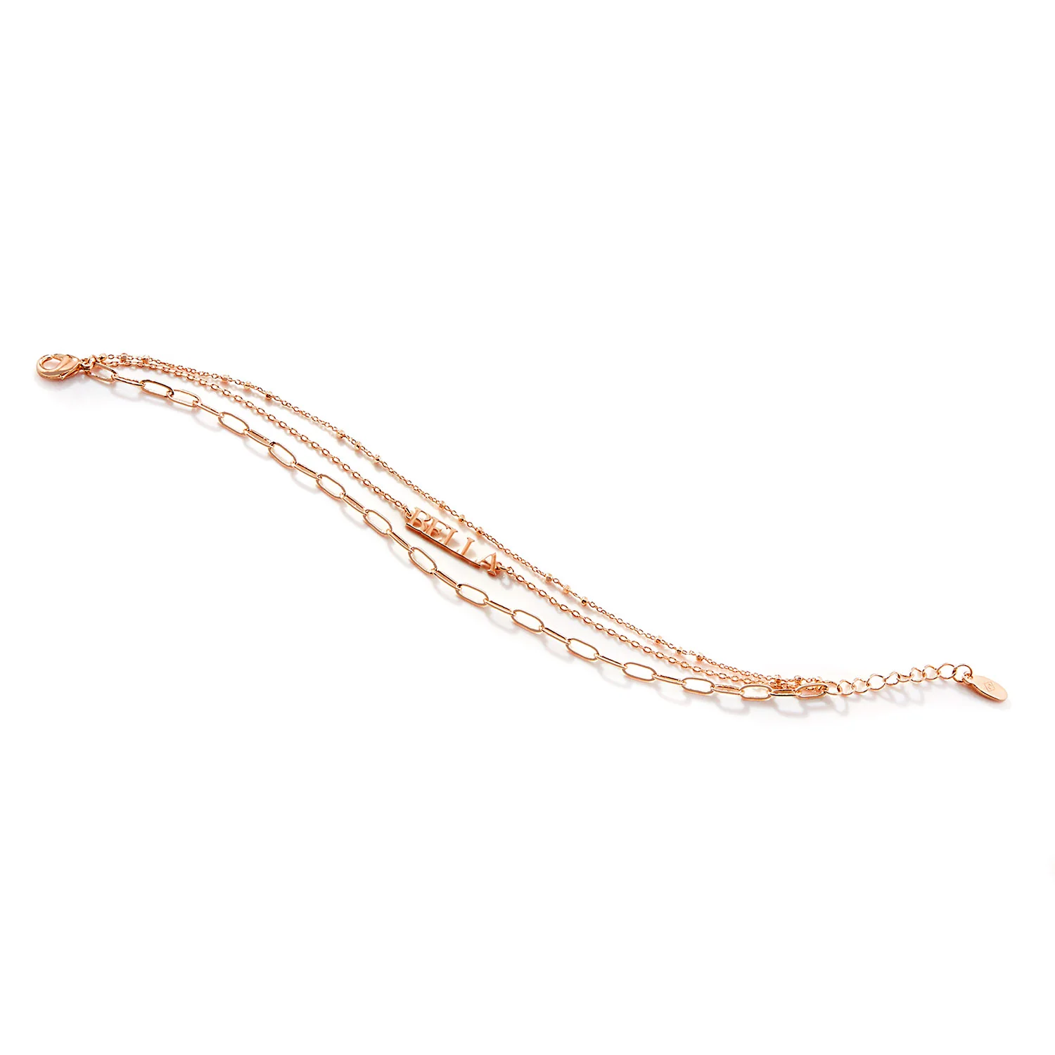 Petite Name Plaque Multichain Bracelet - Image 8