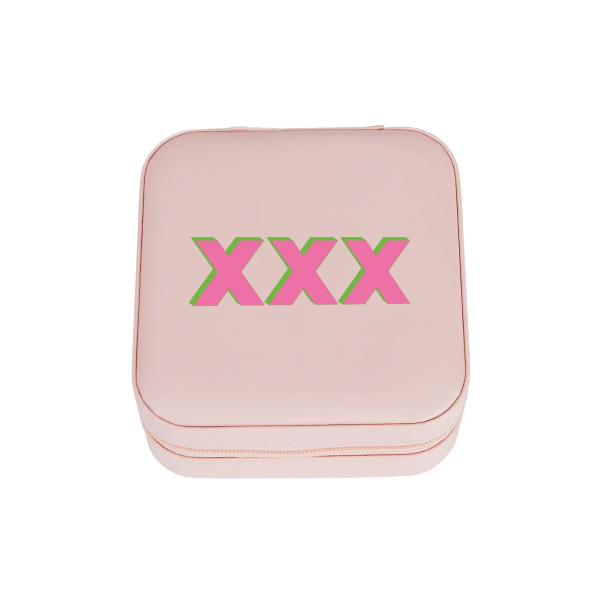 Pink Zip Travel Jewelry Case with Pink Monogram - Image 3