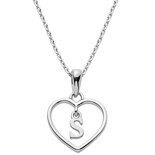 Plated From the Heart Initial Heart Necklace - Image 2