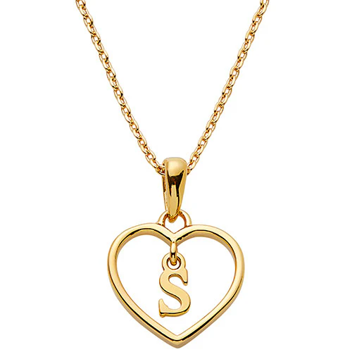 Plated From the Heart Initial Heart Necklace - Image 4