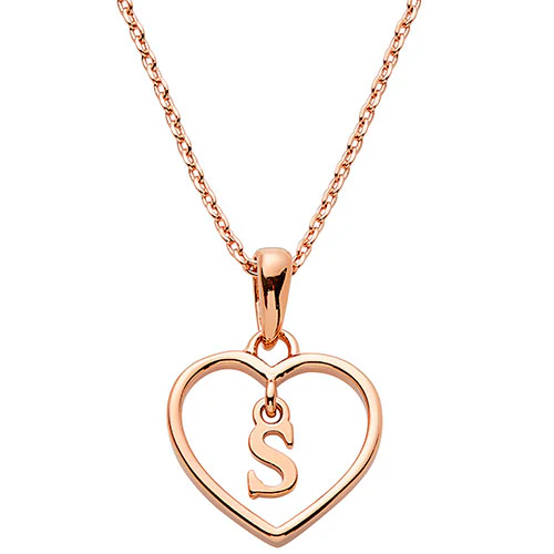 Plated From the Heart Initial Heart Necklace - Image 6