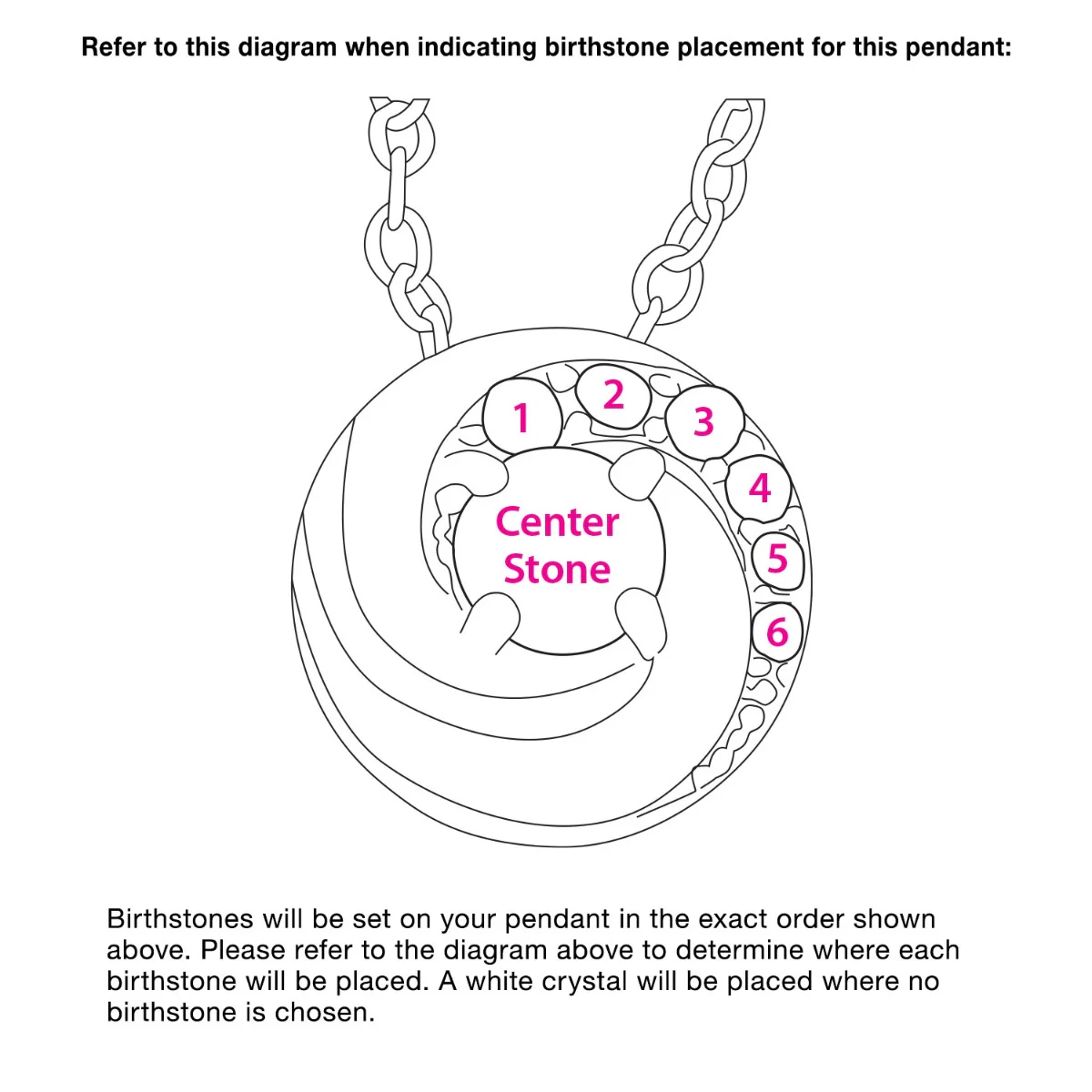 Plated Mother's and Family Birthstone Swirl Necklace - Image 2