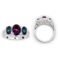 Platinum Plated Daughter's Birthstone Ring - Image 2