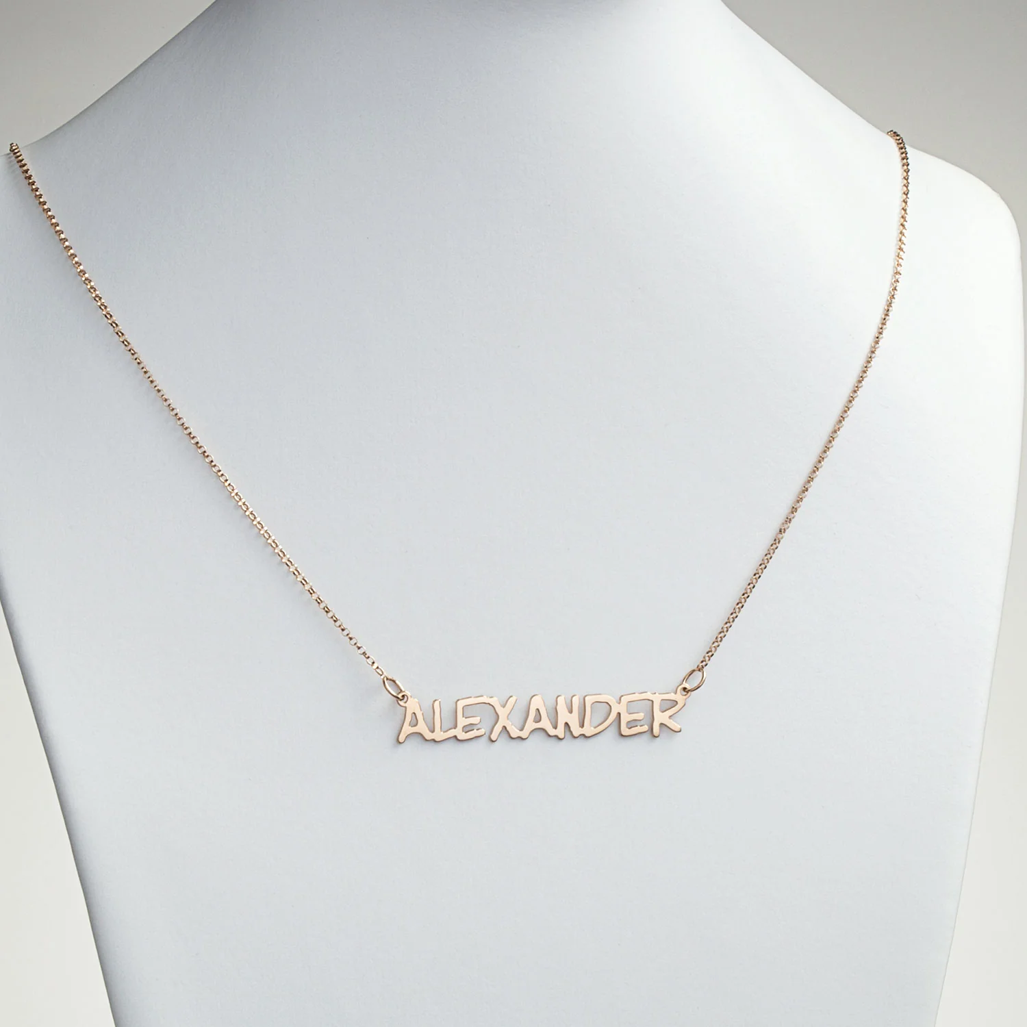 PREMIUM 14K Gold over Sterling Capitalized Name Necklace - Image 2