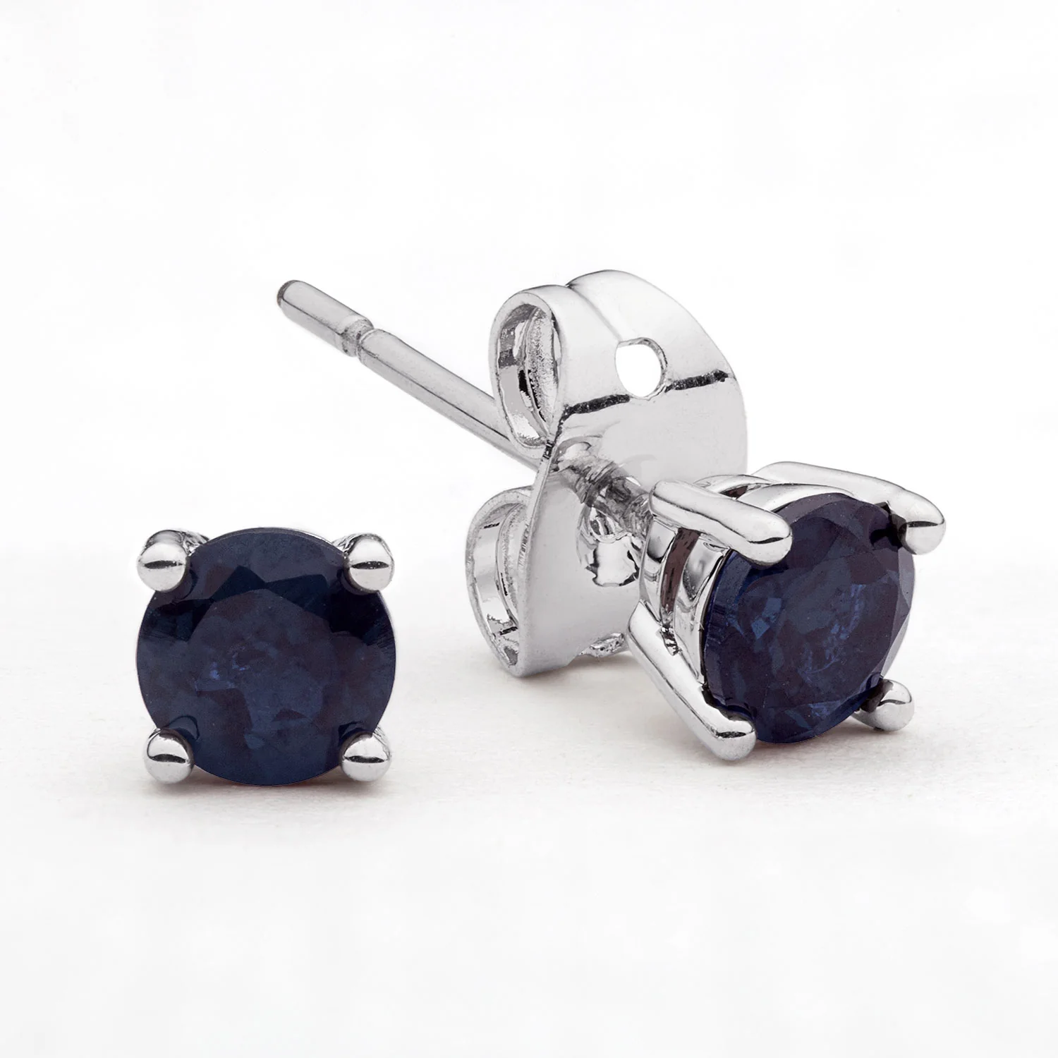 Genuine Sapphire and Diamond Accent Ring with Earrings - Image 3