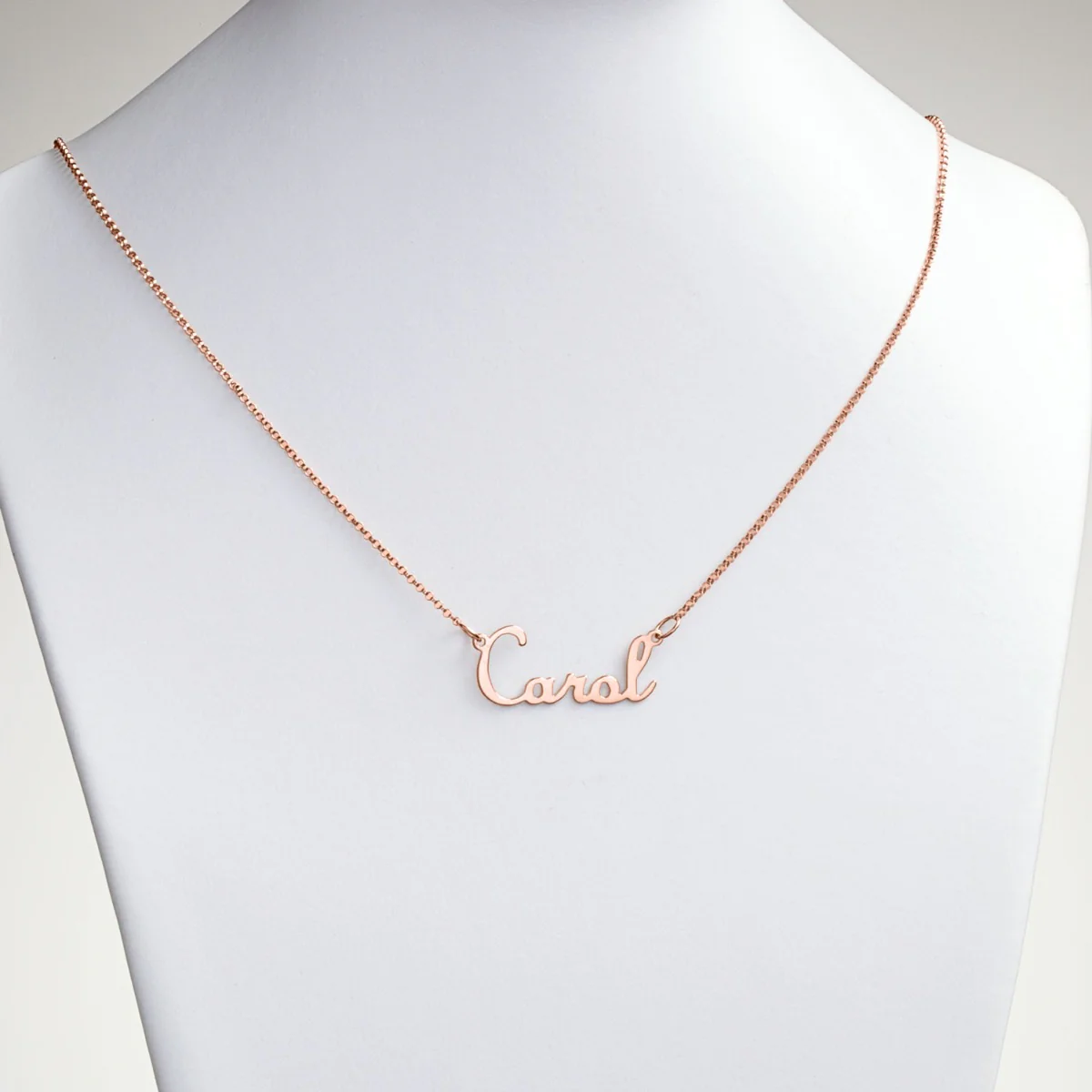 14K Rose Gold Plated Script Name Necklace - Image 3