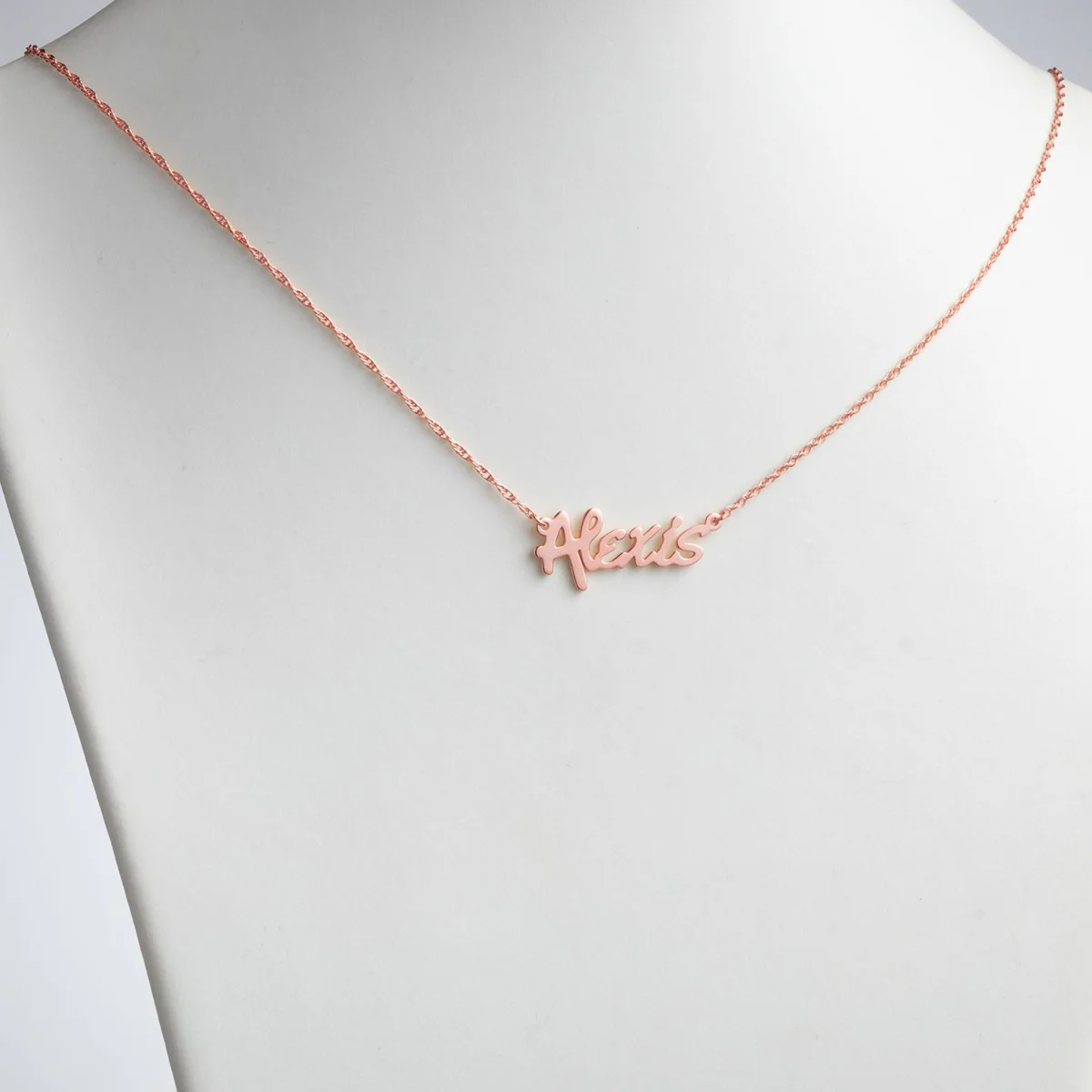 14K Rose Gold Plated Bold Name Necklace