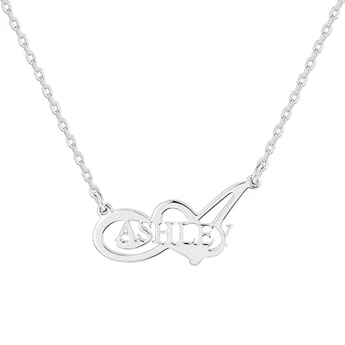 Script Initial and Name Necklace - Image 2