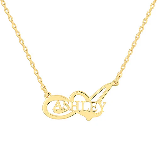 Script Initial and Name Necklace - Image 4