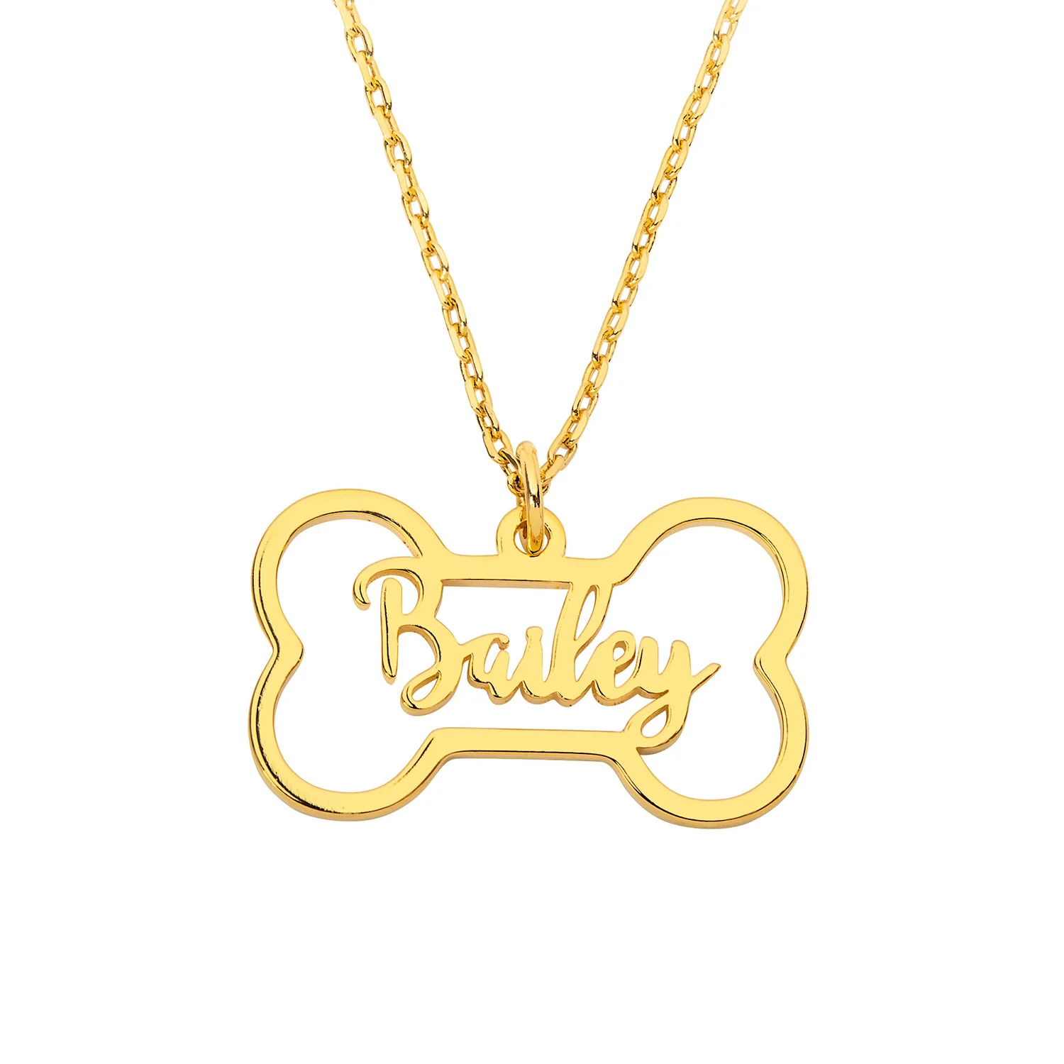 Script Name Open Bone Necklace - Image 4