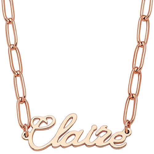 Handwritten Name Paperclip Chain Necklace - Image 6