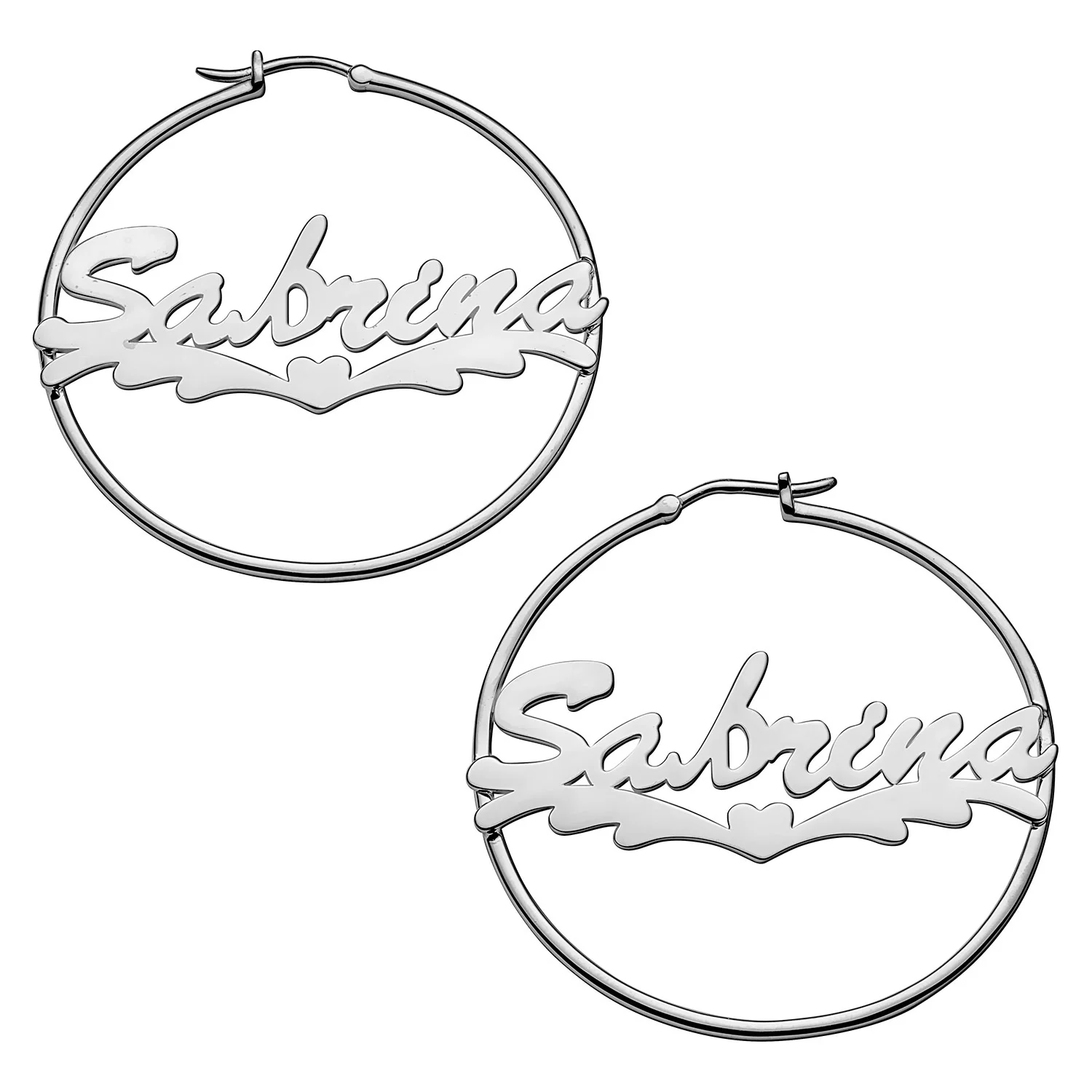 Personalized Nameplate Hoop Earrings