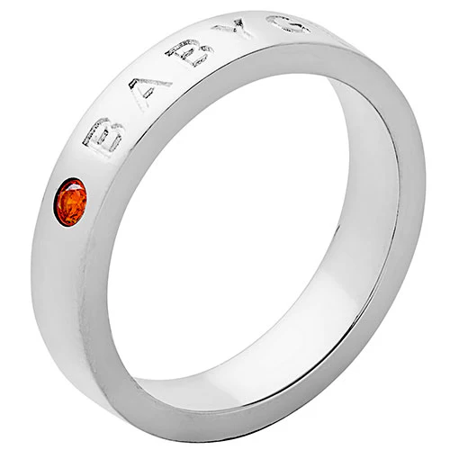 BABYGIRL Silver Plated Birthstone Empowerment Ring - Image 2