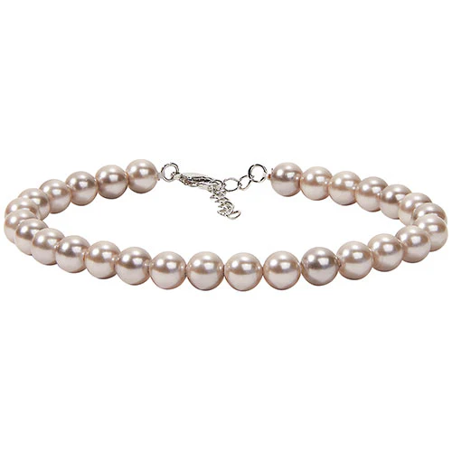 6mm Colored Shell Pearl Bracelet 7.5"+1" - Your Choice - Image 3