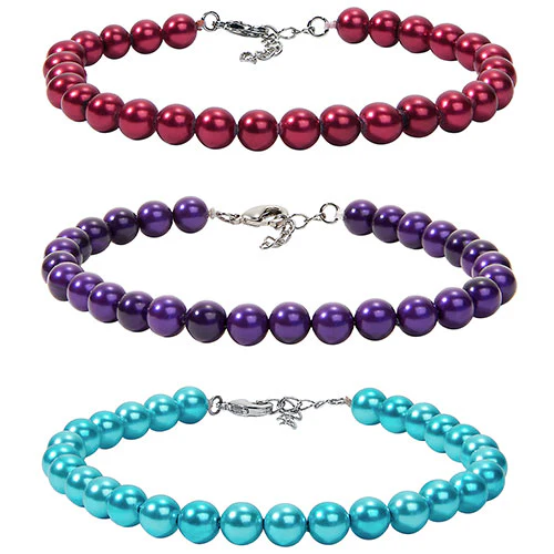 6mm Colored Shell Pearl Bracelet 7.5"+1" - Your Choice - Image 5