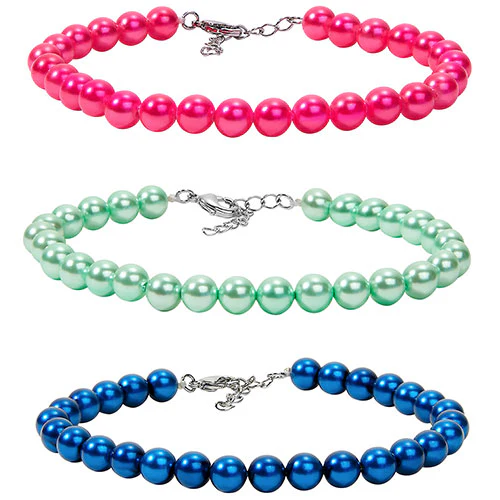 6mm Colored Shell Pearl Bracelet 7.5"+1" - Your Choice - Image 7