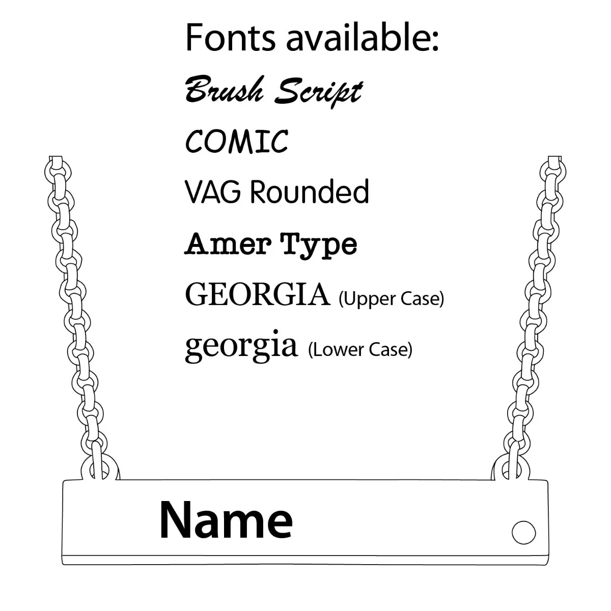 Silver Plated Engraved Name and Birthstone Mini Bar Necklace - Image 8