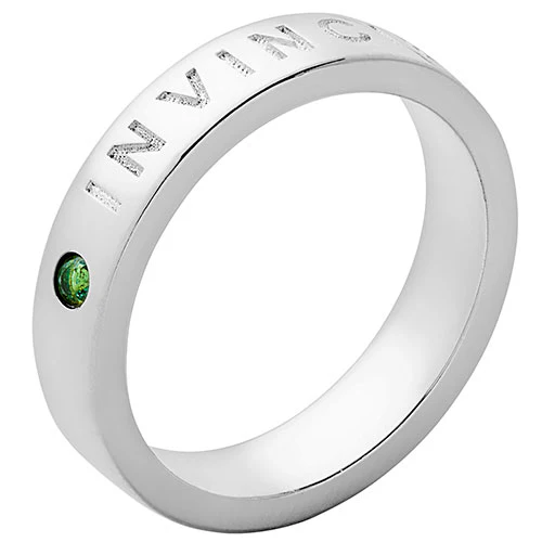 INVINCIBLE Silver Plated Birthstone Empowerment Ring - Image 2