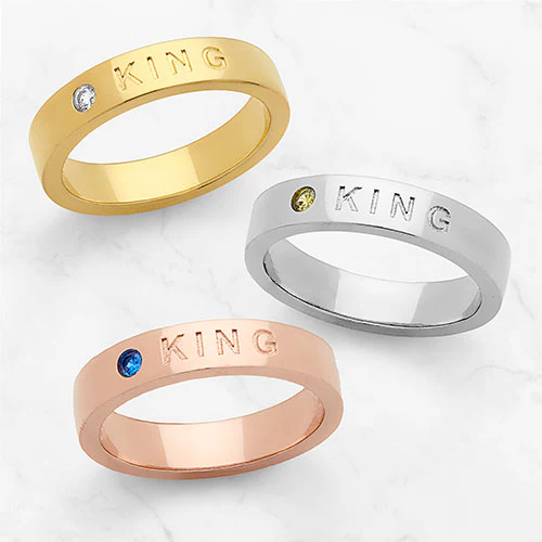 KING Silver Plated Birthstone Empowerment Ring - Image 3