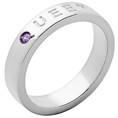 QUEEN Silver Plated Birthstone Empowerment Ring - Image 2